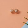 Heliophilia Silver Pendientes de Metal Dorados